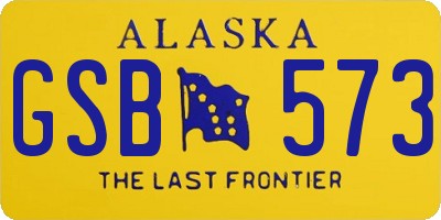 AK license plate GSB573