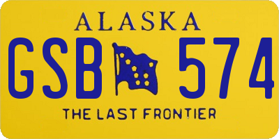 AK license plate GSB574