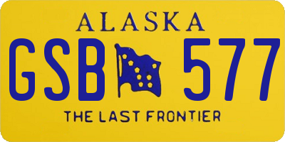 AK license plate GSB577