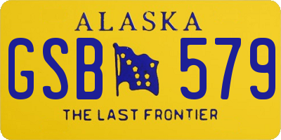 AK license plate GSB579