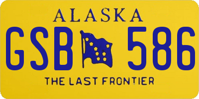 AK license plate GSB586