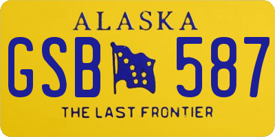 AK license plate GSB587