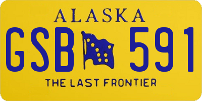 AK license plate GSB591
