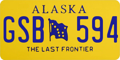 AK license plate GSB594