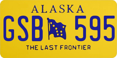 AK license plate GSB595