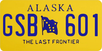 AK license plate GSB601