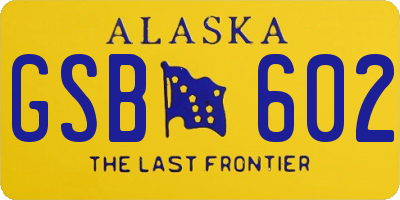 AK license plate GSB602