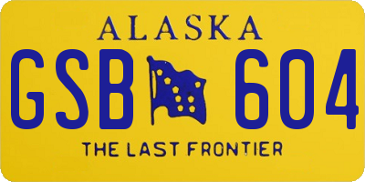 AK license plate GSB604