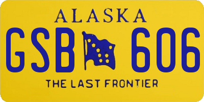 AK license plate GSB606