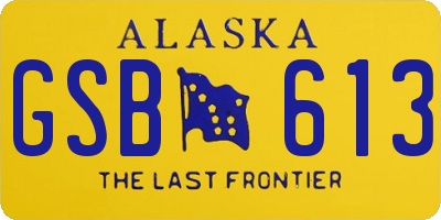 AK license plate GSB613