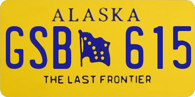 AK license plate GSB615
