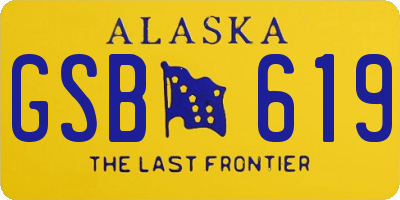 AK license plate GSB619