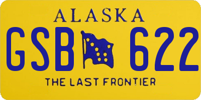 AK license plate GSB622