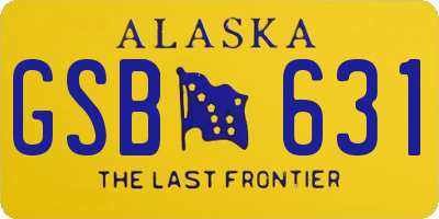 AK license plate GSB631