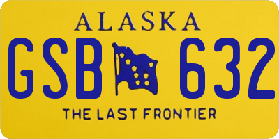 AK license plate GSB632