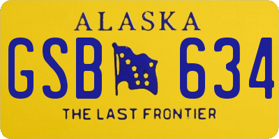 AK license plate GSB634