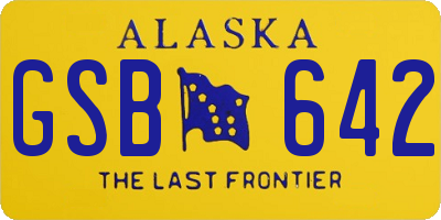 AK license plate GSB642