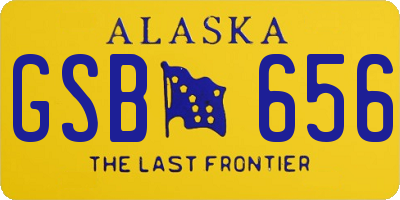 AK license plate GSB656