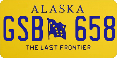 AK license plate GSB658