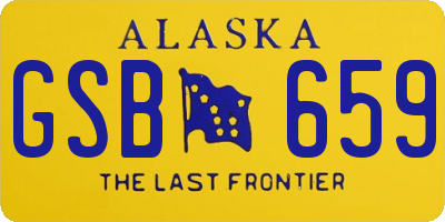 AK license plate GSB659