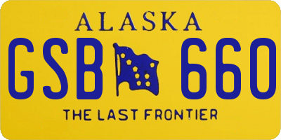 AK license plate GSB660