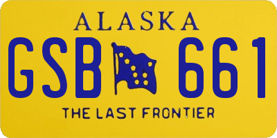 AK license plate GSB661