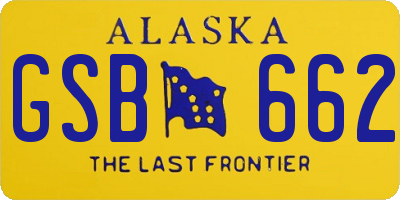 AK license plate GSB662