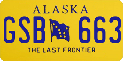 AK license plate GSB663