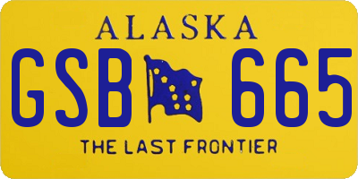 AK license plate GSB665