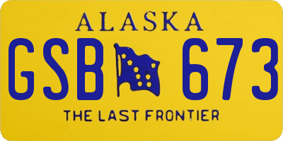 AK license plate GSB673