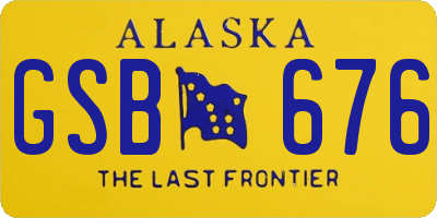 AK license plate GSB676