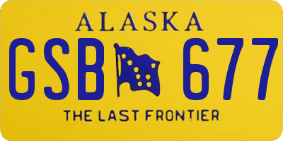 AK license plate GSB677