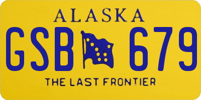 AK license plate GSB679