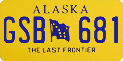 AK license plate GSB681