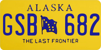 AK license plate GSB682