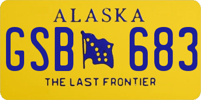 AK license plate GSB683
