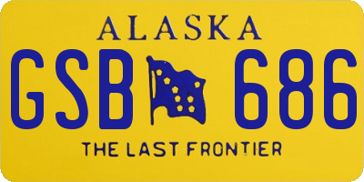 AK license plate GSB686