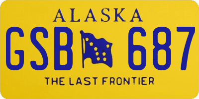 AK license plate GSB687