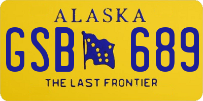 AK license plate GSB689