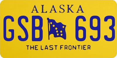 AK license plate GSB693