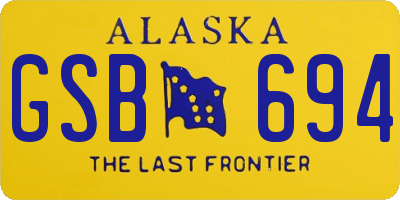 AK license plate GSB694