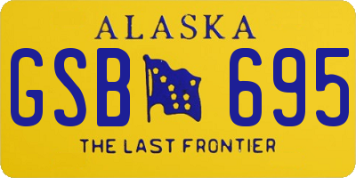 AK license plate GSB695