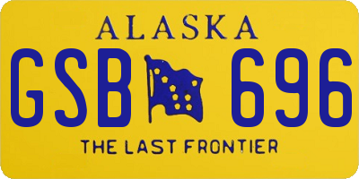 AK license plate GSB696