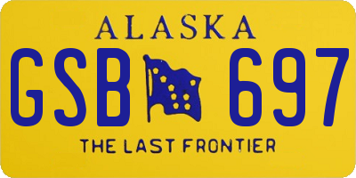 AK license plate GSB697