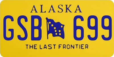 AK license plate GSB699