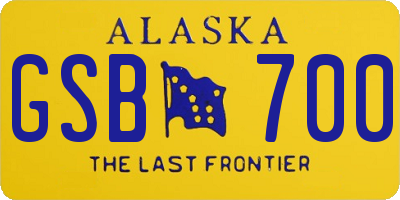 AK license plate GSB700