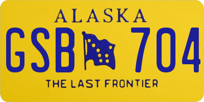 AK license plate GSB704