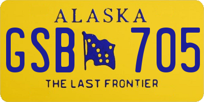 AK license plate GSB705