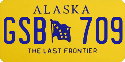 AK license plate GSB709