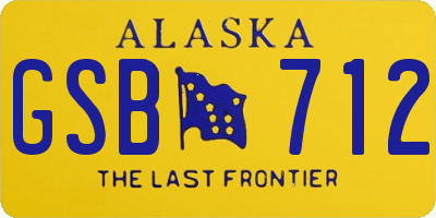 AK license plate GSB712